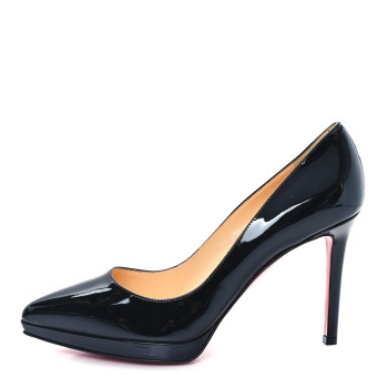 CHRISTIAN LOUBOUTIN Patent Pigalle Plato 100 Pumps 37.5 Black
