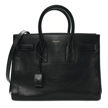 SAINT LAURENT Calfskin Small Sac De Jour Black