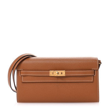 HERMES Epsom Kelly Wallet To Go Gold
