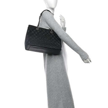 CHANEL Caviar Quilted Grand Shopping Tote GST Black