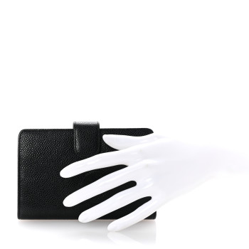 CHANEL Caviar Timeless CC Zipped Pocket Wallet Black