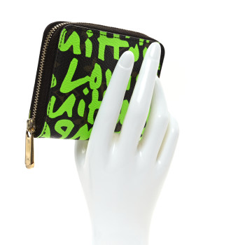 LOUIS VUITTON Monogram Graffiti Zippy Coin Purse Wallet Green