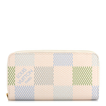 LOUIS VUITTON Damierlicious Zippy Wallet Pistachio Green
