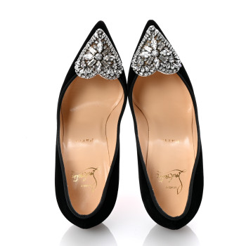 CHRISTIAN LOUBOUTIN Velvet 100 Pumps 36.5 Black