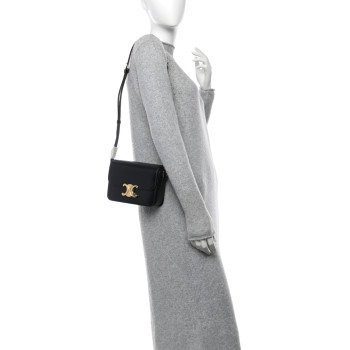 CELINE Shiny Calfskin Teen Triomphe Black
