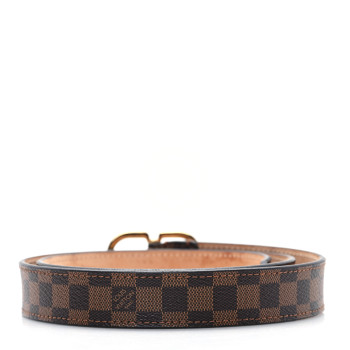 LOUIS VUITTON Damier Ebene Mini 25mm Belt 80 32