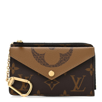 LOUIS VUITTON Reverse Monogram Recto Verso Card Holder Brown