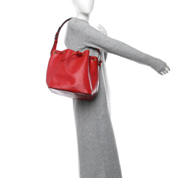 LOUIS VUITTON Epi Petit Noe Castillan Red