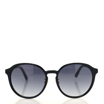 GUCCI Acetate Round Frame Sunglasses GG0205SK Black