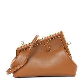 FENDI Shiny Nappa Small Fendi First Caramello