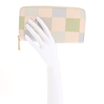LOUIS VUITTON Damierlicious Zippy Wallet Pistachio Green