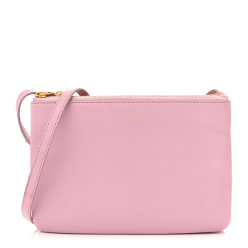 CELINE Lambskin Small Trio Crossbody Bag Pink