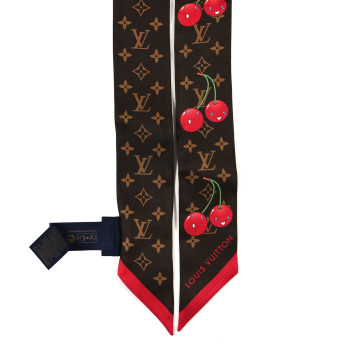 LOUIS VUITTON LV X TM Silk Monogram Cerises Bandeau Brown