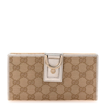 GUCCI Monogram Abbey Continental Wallet Gold