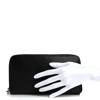 LOUIS VUITTON Epi Zippy Organizer Wallet Black