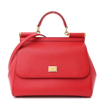 DOLCE & GABBANA Dauphine Medium Miss Sicily Satchel Dark Red