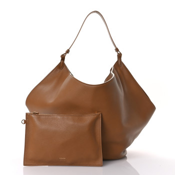 KHAITE Calfskin Medium Lotus Tote Nougat