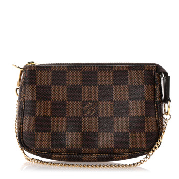 LOUIS VUITTON Damier Ebene Mini Pochette Accessories