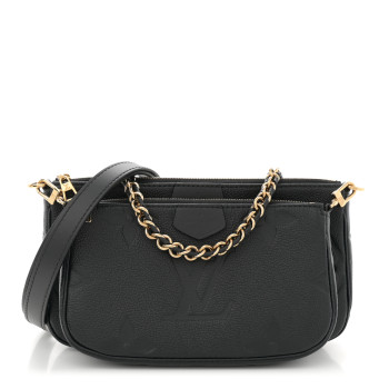 LOUIS VUITTON Empreinte Monogram Giant Multi Pochette Accessories Black