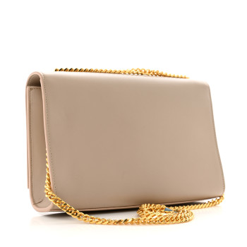 SAINT LAURENT Smooth Calfskin Medium Classic Monogram Kate Tassel Satchel Light Natural