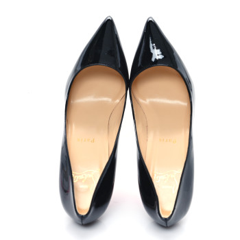 CHRISTIAN LOUBOUTIN Patent Pigalle Plato 100 Pumps 37.5 Black