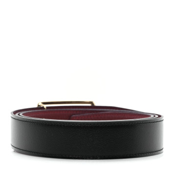HERMES Box Togo 30mm Rouleau Belt 115 46 Black Brique