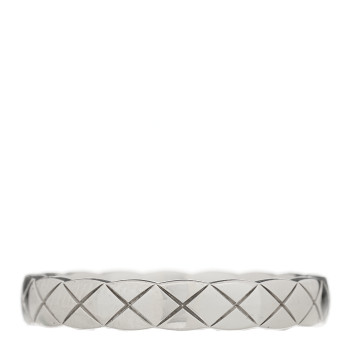 CHANEL 18K White Gold Mini Coco Crush Ring 52 6