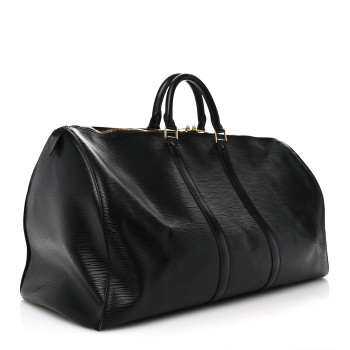 LOUIS VUITTON Epi Keepall 55 Black