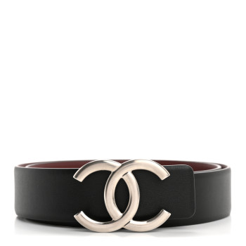 CHANEL Lambskin CC Belt 75 30 Black