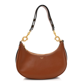 CELINE Smooth Calfskin Medium Strap Ava Shoulder Bag Tan