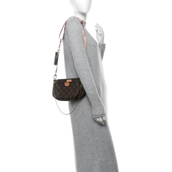 LOUIS VUITTON Monogram Multi Pochette Accessories Rose Clair