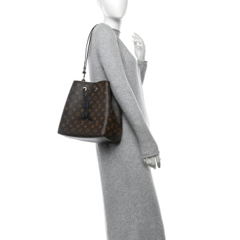 LOUIS VUITTON Monogram Neonoe MM Black
