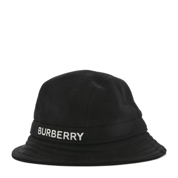 BURBERRY Jersey Logo Bucket Hat L Black