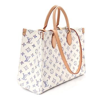 LOUIS VUITTON Monogram Jacquard Nautical Onthego MM Multicolor Beige