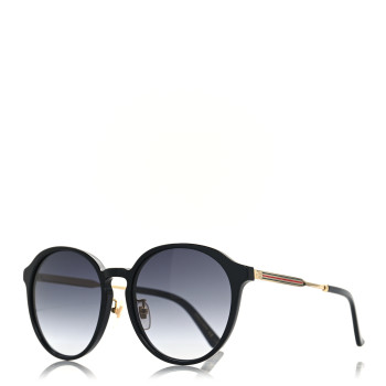 GUCCI Acetate Round Frame Sunglasses GG0205SK Black