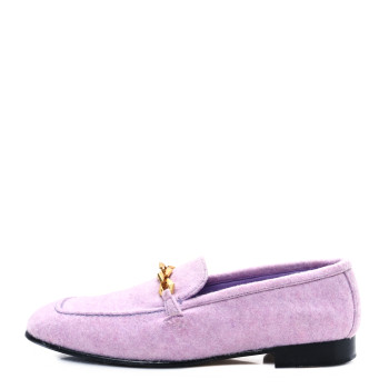 JIMMY CHOO Flannel Diamond Tilda Loafers 41 Wisteria