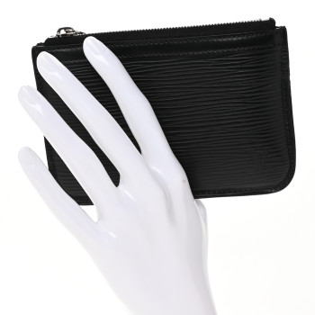 LOUIS VUITTON Epi Key Pouch Black