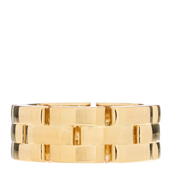 CARTIER 18K Yellow Gold Maillon Panthere 3 Rows Ring 48 4.5