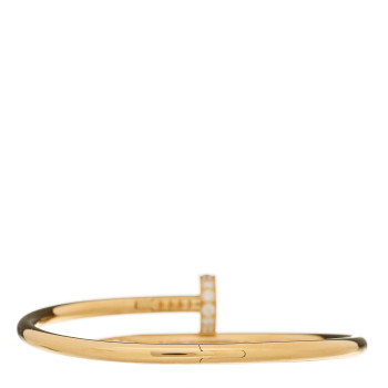 CARTIER 18K Yellow Gold Diamond Juste Un Clou Bracelet 16