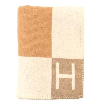 HERMES Wool Cashmere Avalon Vibration Blanket Tisane