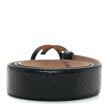 GUCCI Guccissima Signature Interlocking G 40mm Belt 95 38 Black