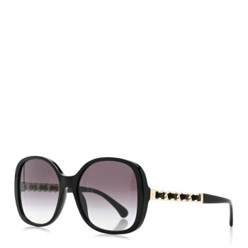 CHANEL Acetate Chain Sunglasses 5470-Q-A Black