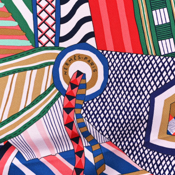 HERMES Silk La Selle Imaginaire Scarf 90 Black Jaune Soufre