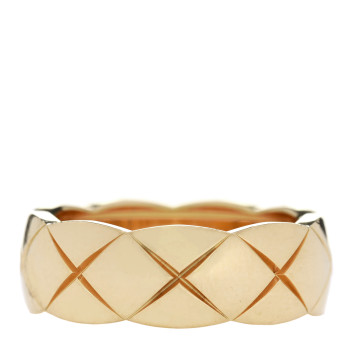 CHANEL 18K Yellow Gold Small Coco Crush Ring 52 6