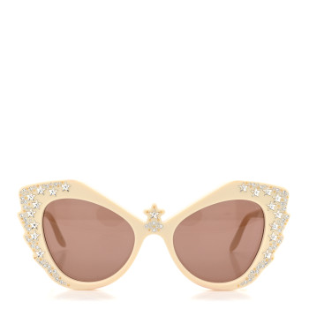 GUCCI Acetate Crystal Sunglasses GG1095S Ivory