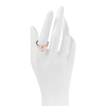 HERMES 18K Rose Gold PM Collier De Chien Ring 58 8.5