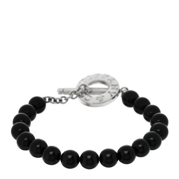 TIFFANY Sterling Silver Black Onyx Bead Toggle Bracelet TIFFANY Sterling Silver Black Onyx Bead Toggle Bracelet