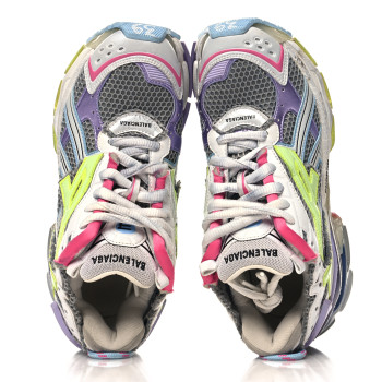 BALENCIAGA Mesh Rubber Womens Runner Sneakers 39 Multicolor