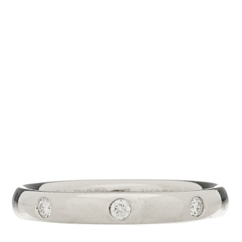 VAN CLEEF & ARPELS Platinum Diamond Tendrement Etoiles Wedding Band Ring 47 4