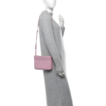 CELINE Lambskin Small Trio Crossbody Bag Pink